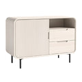 Moderne houten dressoir met lades en open vakken