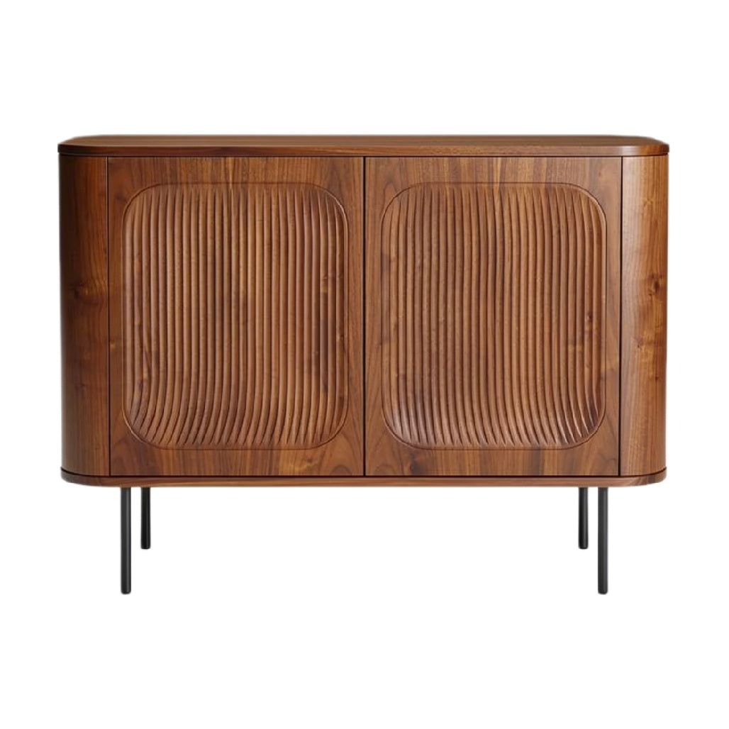 Moderne Houten Dressoir met Geribbelde Deuren