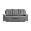 Ruime Grijze Sofa met Moderne Gestreep Design